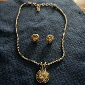 Brighton Gold and Silver Pendant Necklace Set